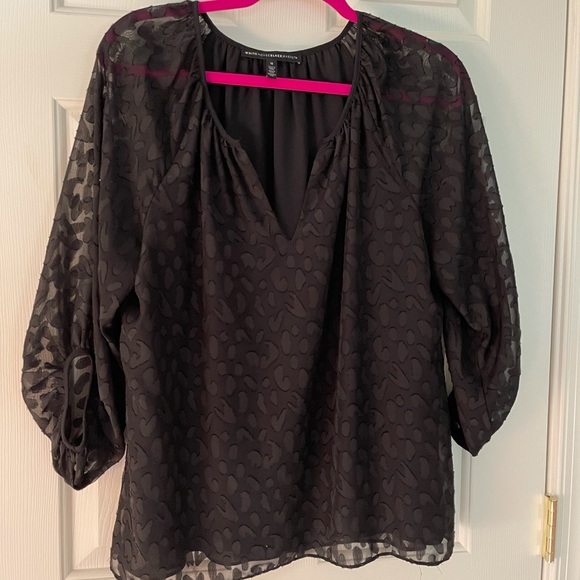 White House Black Market Tops - WHBM Animal Jacquard Print blouse - M
